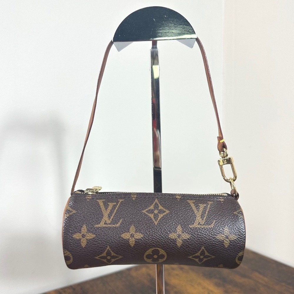 Louis Vuitton Monogram Mini Papillon Accessories Pochette Bag Purse Handbag